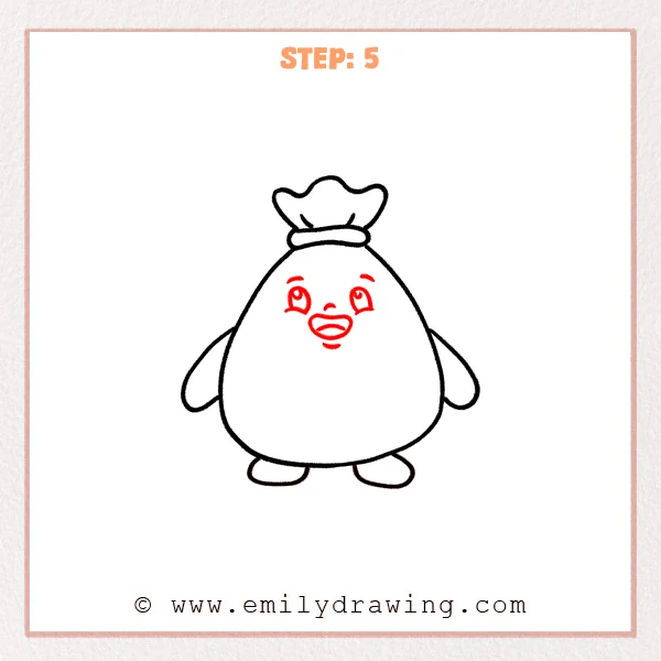 how to draw a cartoon money - Step 5